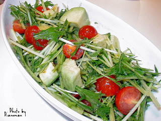 アボガドと水菜のサラダ